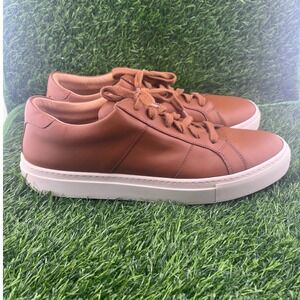 Greats Brooklyn Royale Mens Brown Leather Low Top Casual Sneakers Dress Shoes